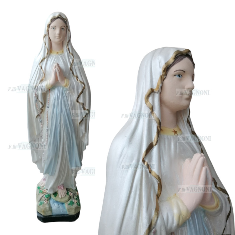 STATUA MADONNA DI LOURDES IN CEMENTO DECORATO CM. 130